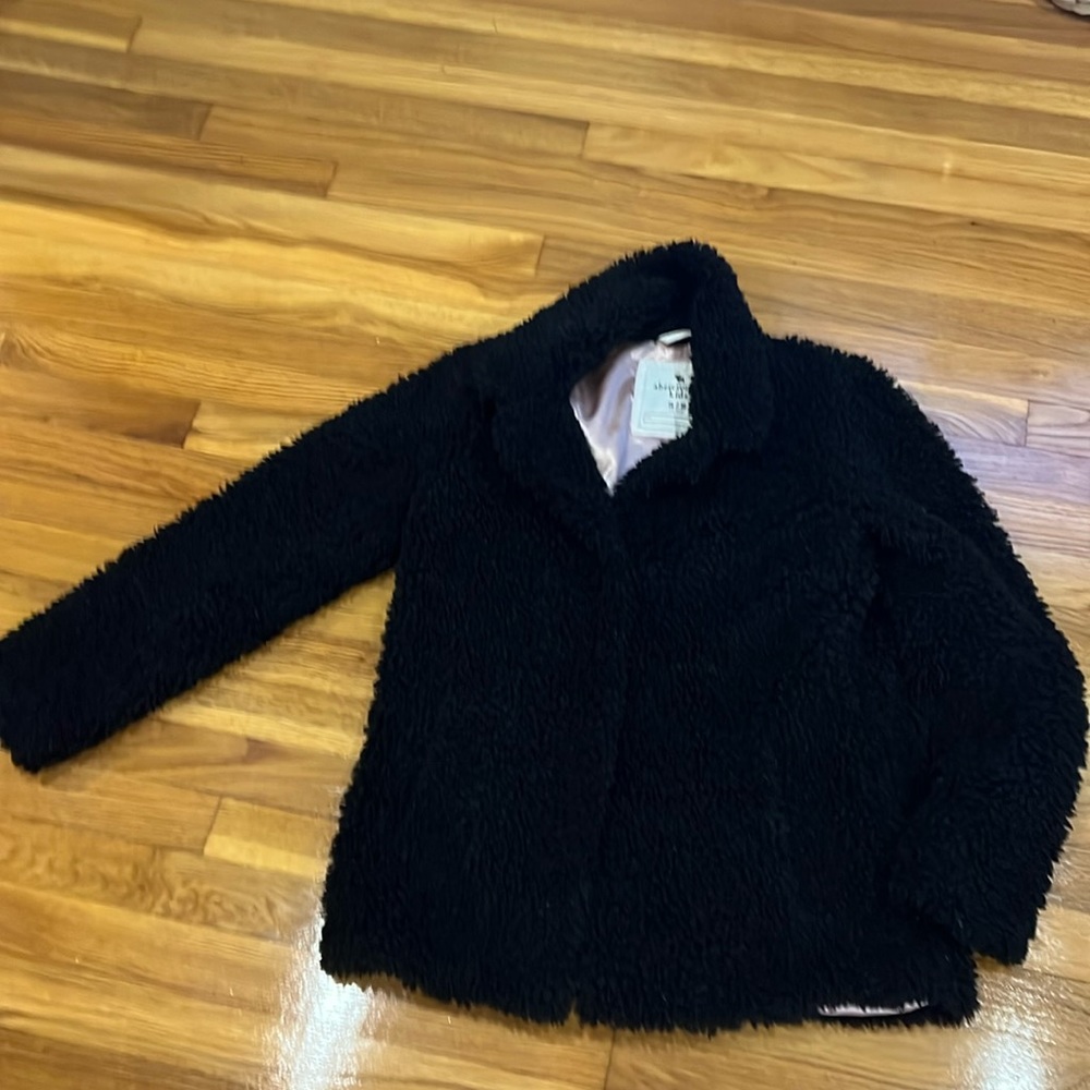 Abercrombie kids black dress coat